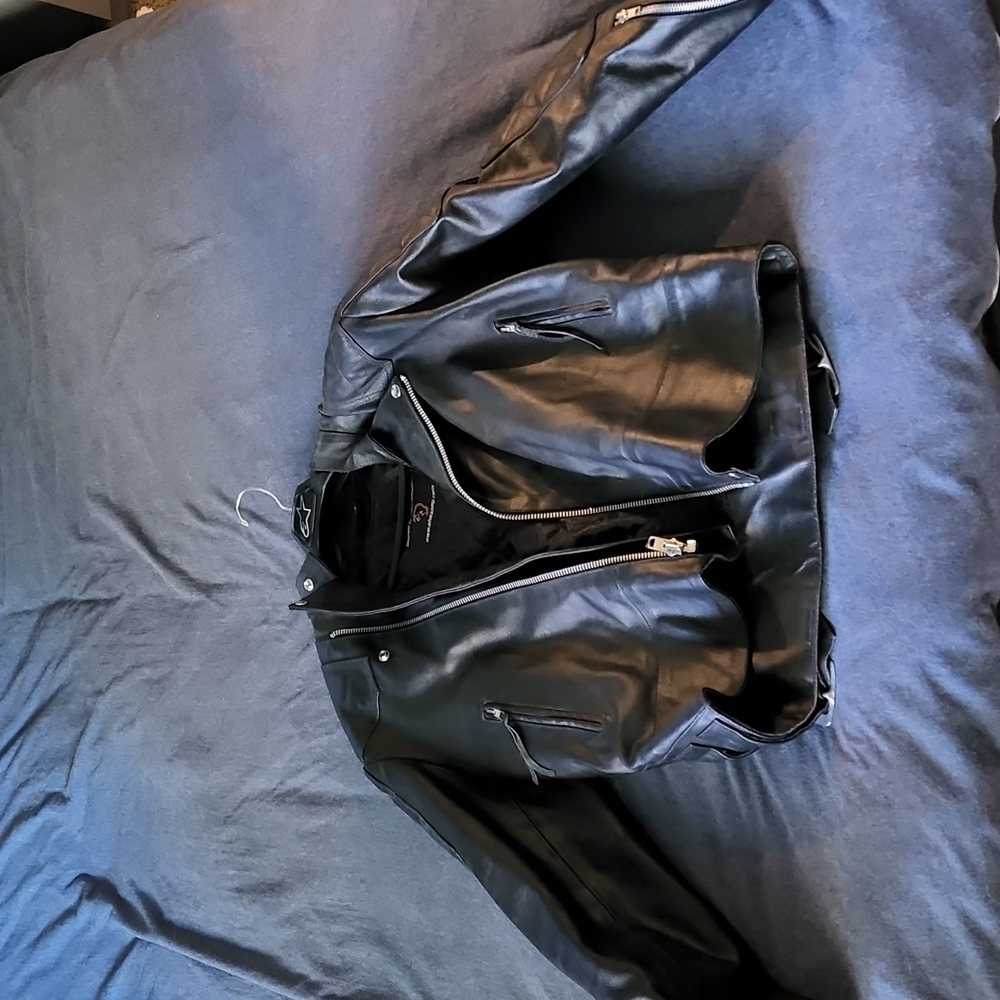 Leather motorcycle jacket Cage Racer